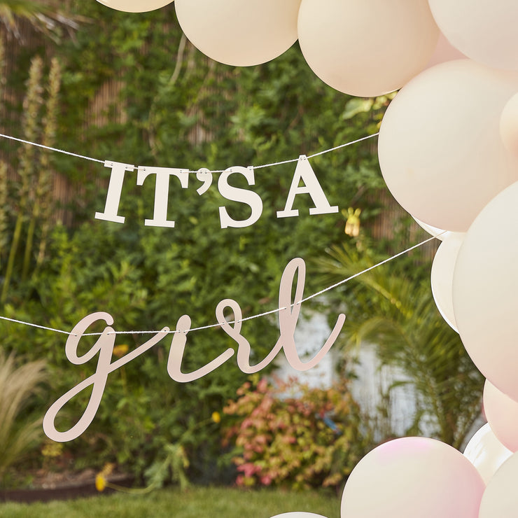 It's A Girl Baby Shower Bunting
