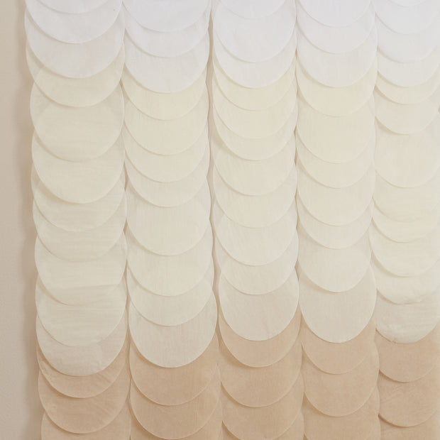 Neutral Ombre Tissue Paper Disc Party Backdrop