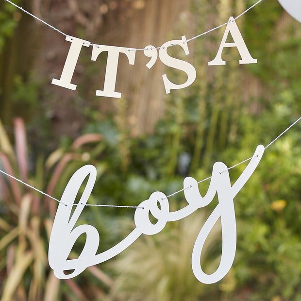 It's A Boy Baby Shower Bunting
