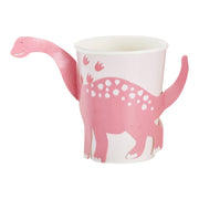 8 Pink Dinosaur Party Cups