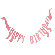 Pink Dinosaur Happy Birthday Bunting