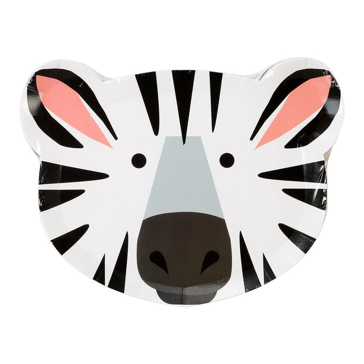 12 Animal Face Party Plates