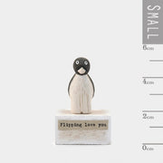 Flipping Love You Wooden Penguin Ornament - East of India