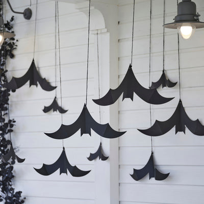 10 Hanging Bat Halloween Decorations