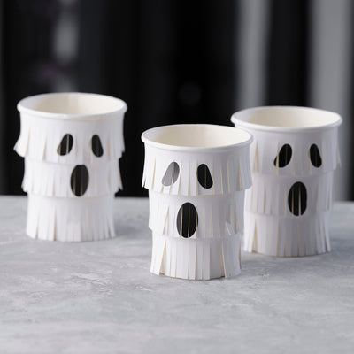 8 Halloween Ghost Cups
