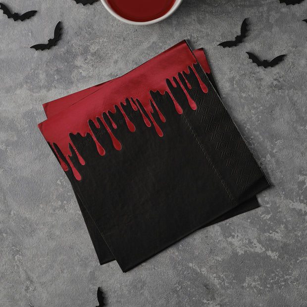 16 Blood Drip Halloween Napkins