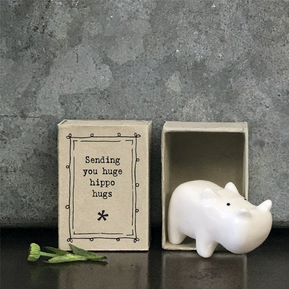 Hippo Hug Matchbox Gift - East of India