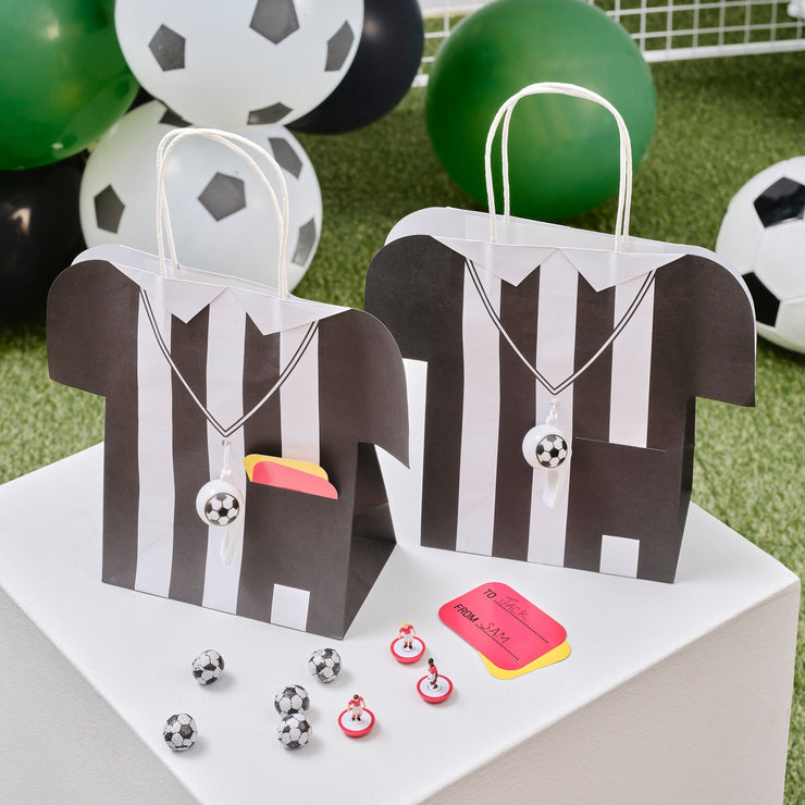 5 Football Party Bags with Whistle