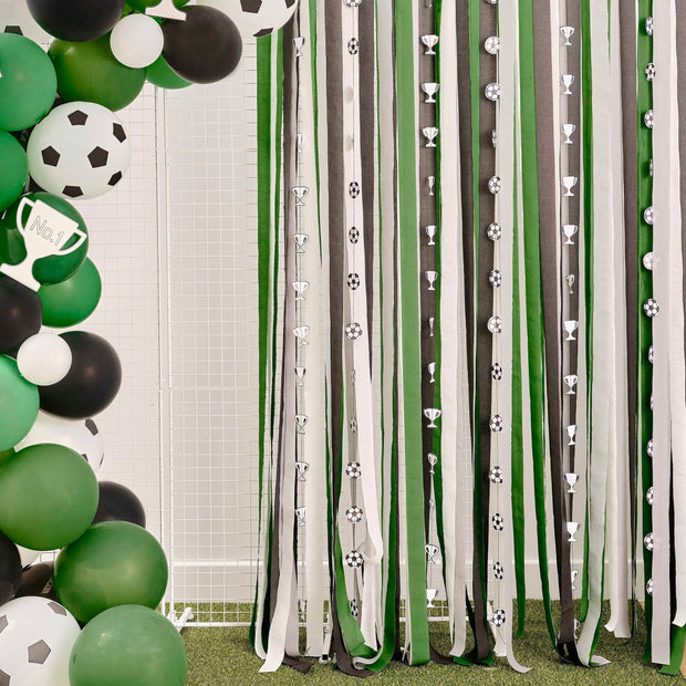 Paper Streamer Football Party Backdrop