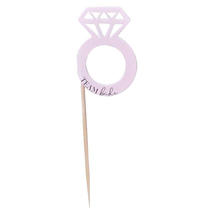 12 Team Bride Hen Party Ring Cupcake Toppers