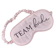 Pink Satin Team Bride Sleep Mask