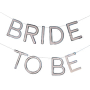 Silver Bride to Be Hen Party Banner
