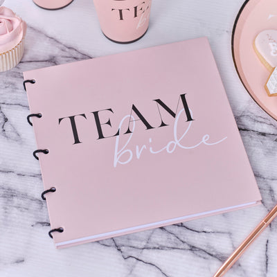 Pink & Black Team Bride Hen Party Guest Book