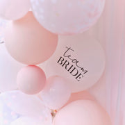 White, Pink Hen Party Team Bride Balloon Arch Streamer Backdrop Kit