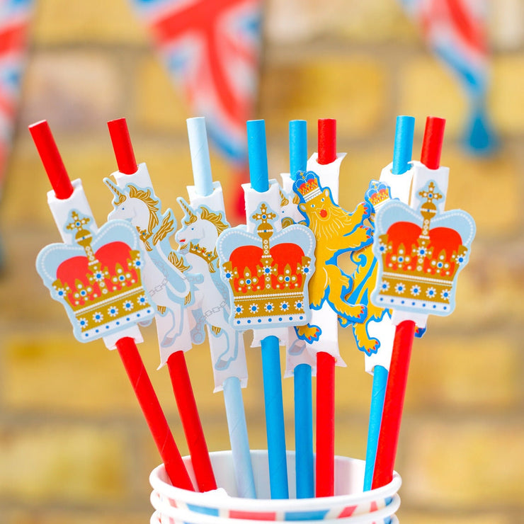 12 Kings Coronation Party Straws