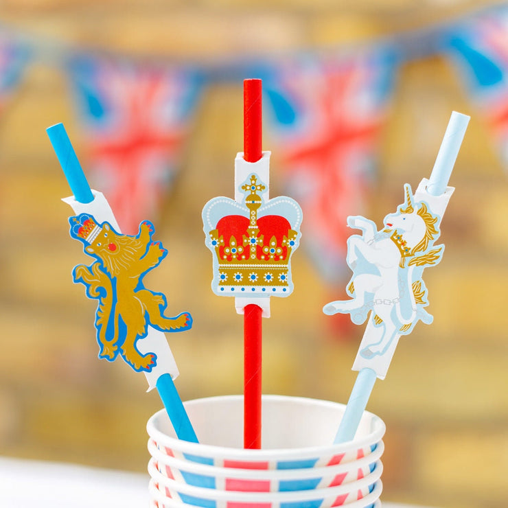 12 Kings Coronation Party Straws