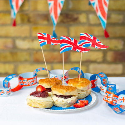 12 Kings Coronation Union Jack Food Flags