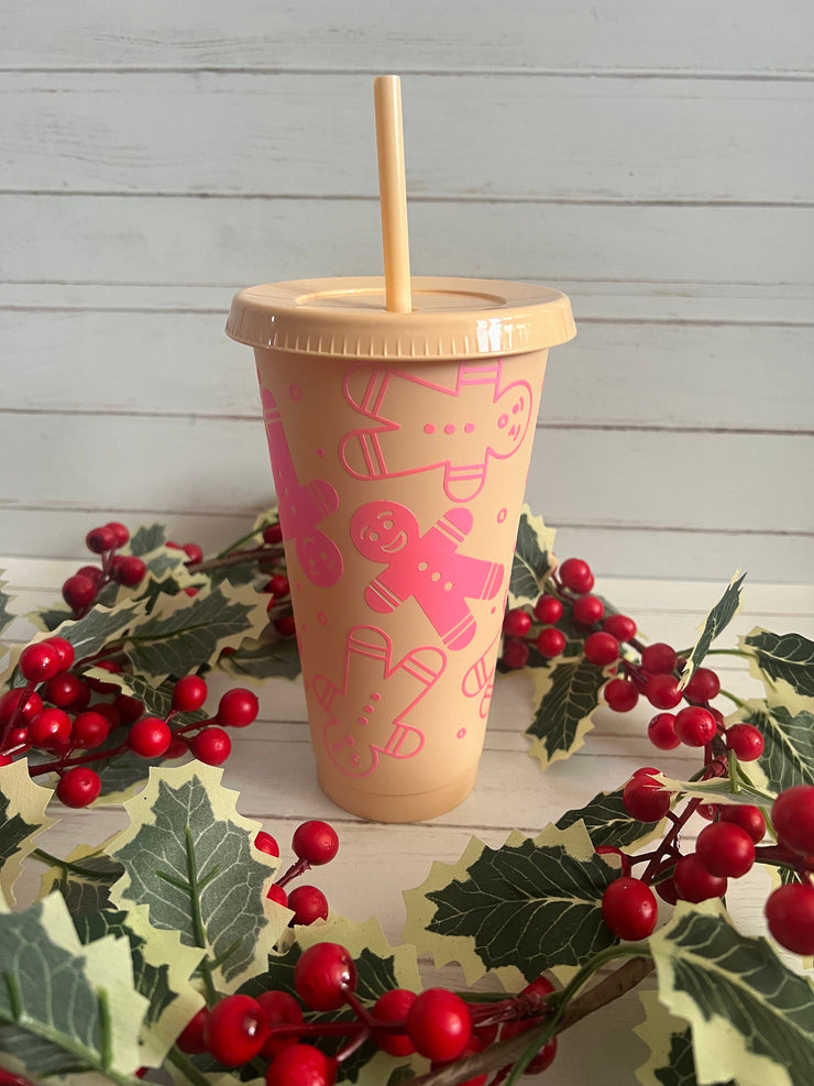 Gingerbread Tumbler Reusable Cold Cup