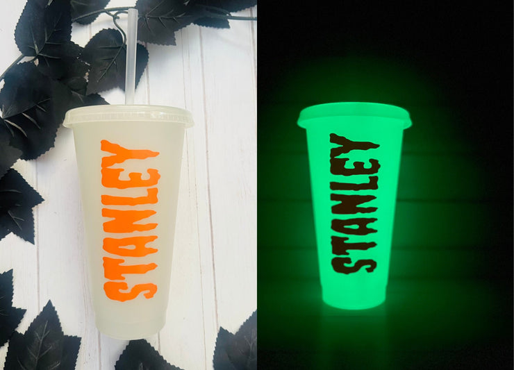 Halloween Glow Stick and Glow in the Dark Cup Tumbler Bundle